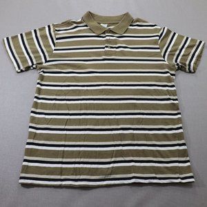2/$20 Vintage Vese Polo Golf Shirt Mens Size XL Striped Green